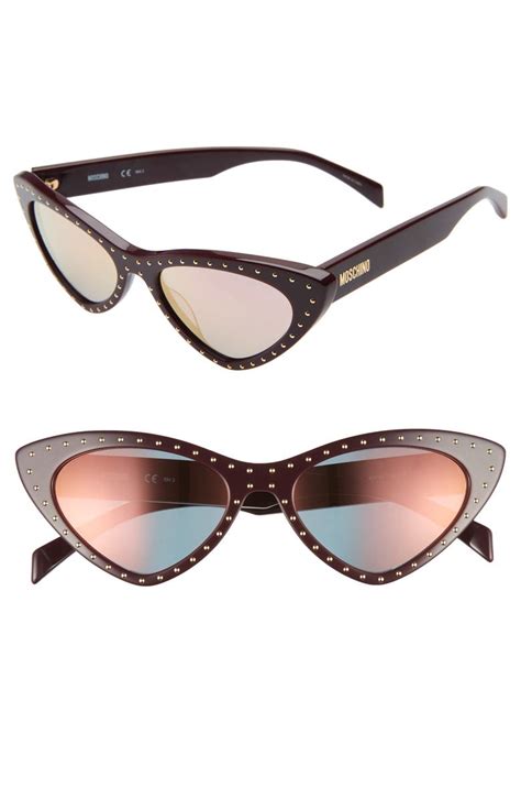 cat eye clip on sunglasses|moschino 52mm cat eye sunglasses.